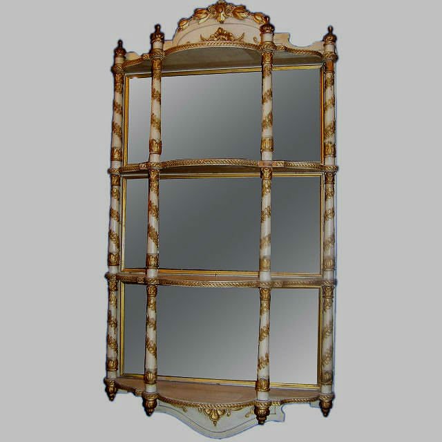 19th C Italian cream painted and parcel gilt hanging (1 of 1)