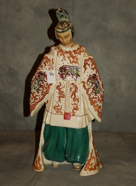 Italian porcelain Oriental figure, underside marke Made: Italian porcelain Oriental figure, underside marke Made in Italy and numbered 77