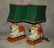 Pair of polychrome hardstone figures of reclining