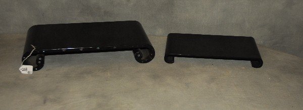 2 Chinese lacquer scroll stands. Largest H: 3" W: 18" (1 of 1)