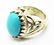 A Rare Persian Natural Turquoise Sterling Silver Ring