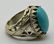 A Rare Persian Natural Turquoise Sterling Silver Ring - 4