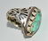 A Rare Vintage Persian Natural Turquoise Silver Ring - 4