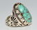A Rare Vintage Persian Natural Turquoise Silver Ring - 5