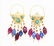 VINTAGE PAIR OF BUKHARA TURKMEN SILVER & GILT EARRINGS