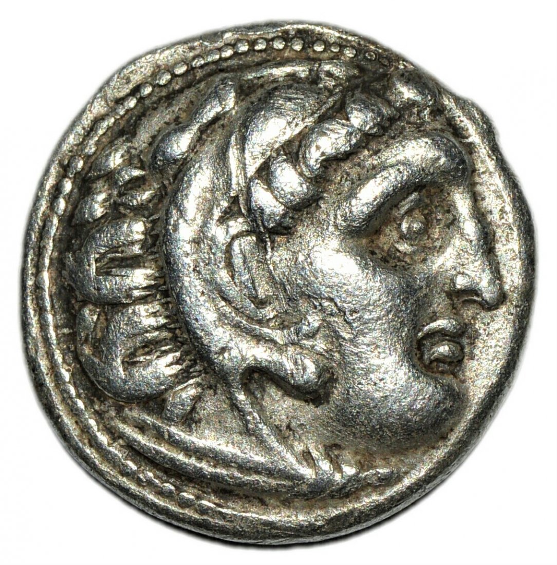 ANCIENT MACEDONIA. ALEXANDER III (336-323 BC) AR DRACHM: Ancient Greek Macedonia. In name of Alexander III (336-323 BC). AR drachm. Antigonos I Monophthalmos. As Strategos of Asia, 320-306/5 BC, or king, 306/5-301 BC. Struck circa 310-301 BC. Kolophon mint.