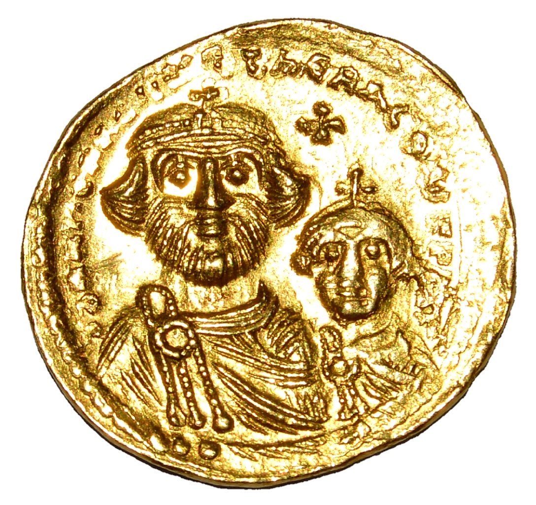 BYZANTINE EMPIRE - HERACLIUS 610-641 AV GOLD SOLIDUS (1 of 2)
