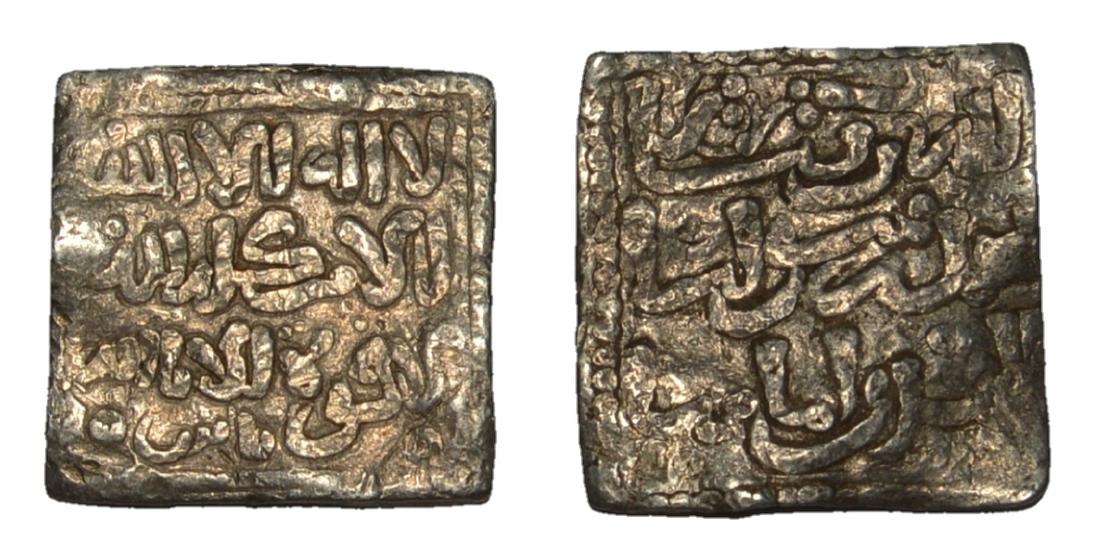 A LOT OF 2 ISLAMIC UMAYYAD ALMOHAD CALIPHATE DIRHAM'S: A LOT OF 2 ISLAMIC UMAYYAD Almohad Caliphate ( SPAIN )- AR Silver Dirham ( 1163-1269 ) Album reference: 497. Obverse:profession of faith. Mursiya.Reverse: profession of faith. The Almohad dynasty was 
