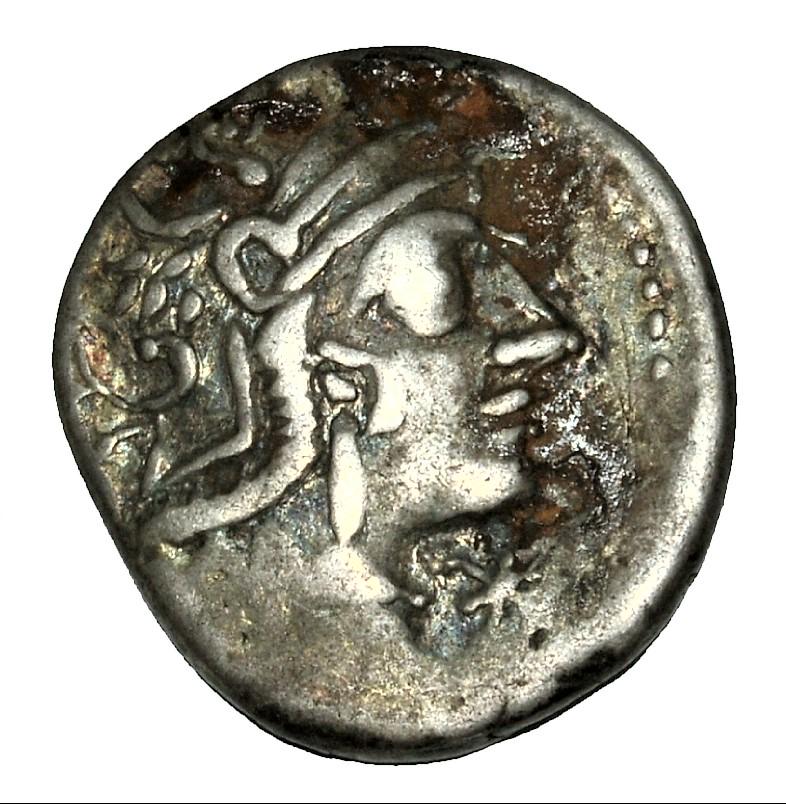 ROMAN REPUBLIC, M. CALIDIUS 117-116 BC AR DENARIUS (1 of 2)