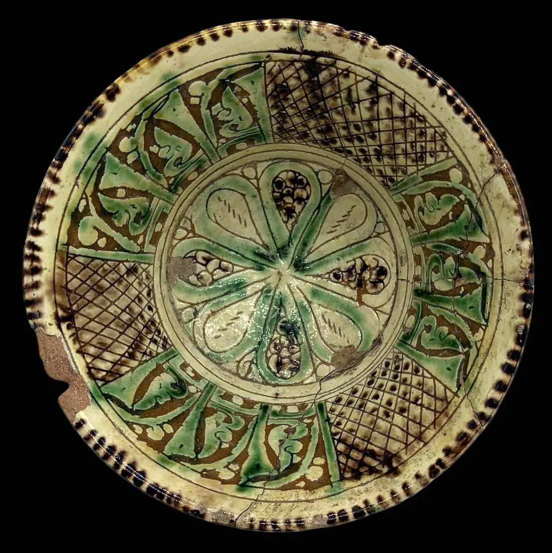 VERY RARE ISLAMIC SELJUK CALLIGRAPHIC BOWL 11TH CENTURY (1 of 2)