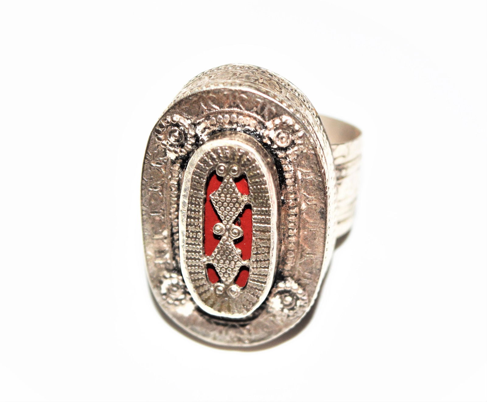 RARE ISLAMIC KAZAKH (KAZAKI) TRIBAL SILVER RING (1 of 5)
