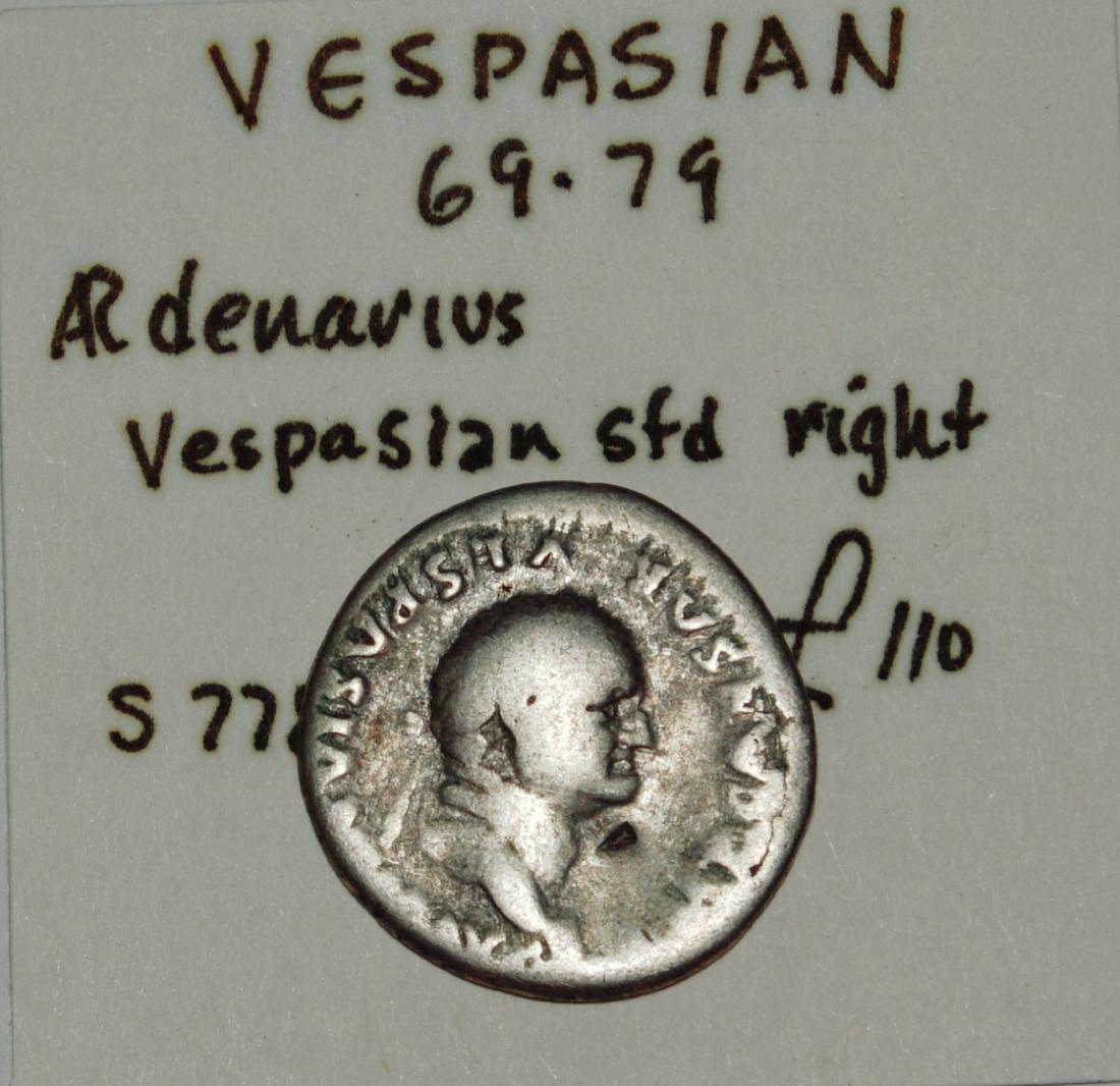 ANCIENT ROMAN EMPIRE, VESPASIAN. AD 69-79 AR DENARIUS (1 of 3)
