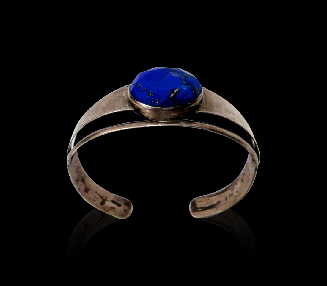 A Central Asia/Persian Round Cut Natural Lapis Bracelet (1 of 2)