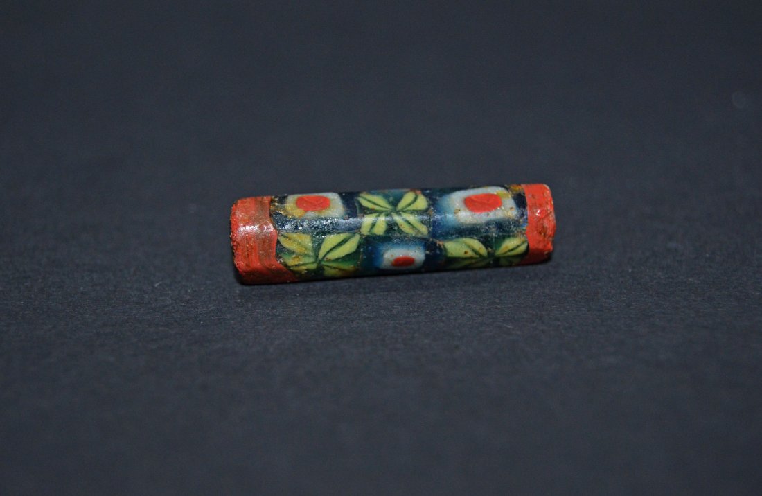 A Very Rare Ancient Roman Mosaic Long Bead 1800 Years (1 of 1)