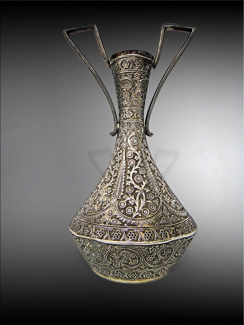 A Rare Mughal Silver Handled Vase Late 18th Century (1 of 1)