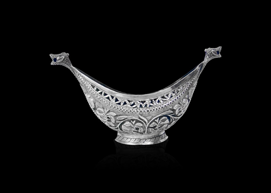 A Rare Kashmiri Indian Silver Kashkul 19th Century (1 of 2)