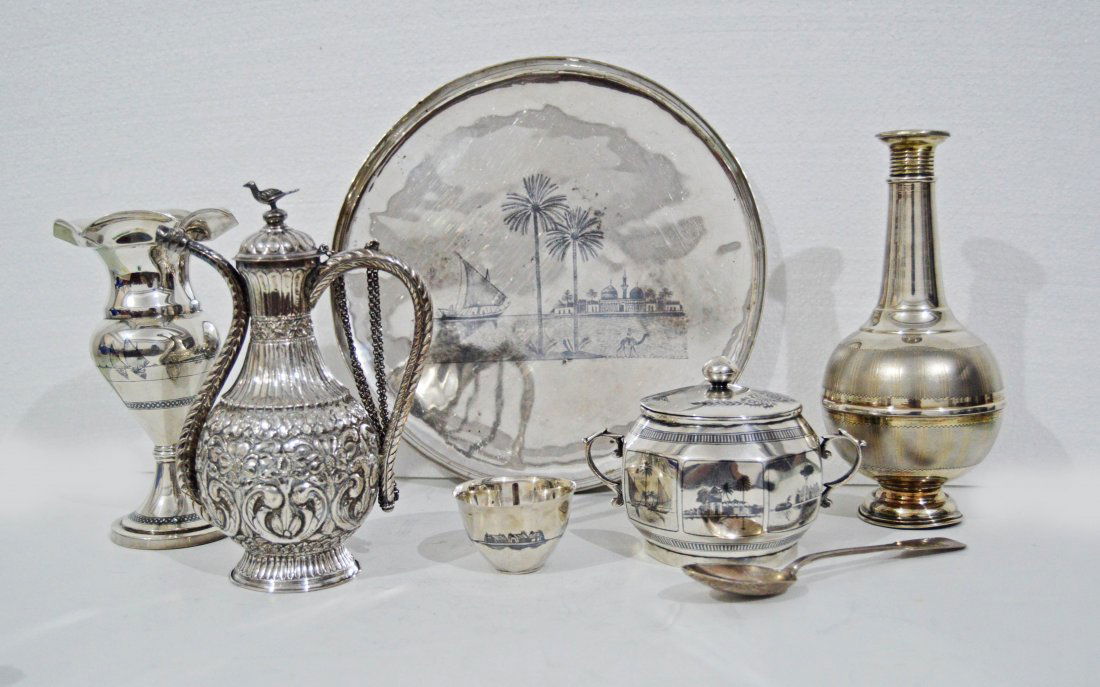 An Important Collection of Iraqi Niello Silver Items (1 of 3)
