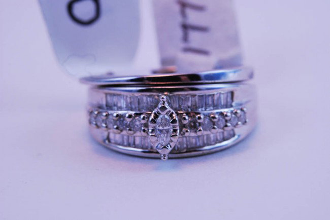 Tray#1B 14k WG Diamond Engagement set .60 CT TW Es: Tray#1B 14k WG Diamond Engagement set .60 CT TW Est $1775 #33 opt