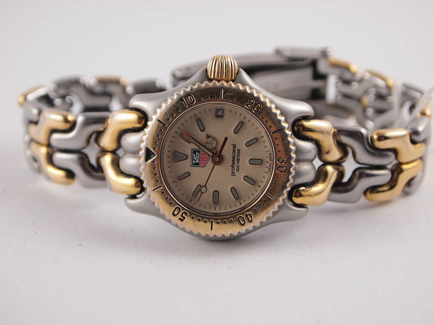 Tag Heuer Ladies 2-Tone Watch. Professional.: Tag Heuer Ladies 2-Tone Watch. Professional. Date. Stainless Steel. Swiss Made.
