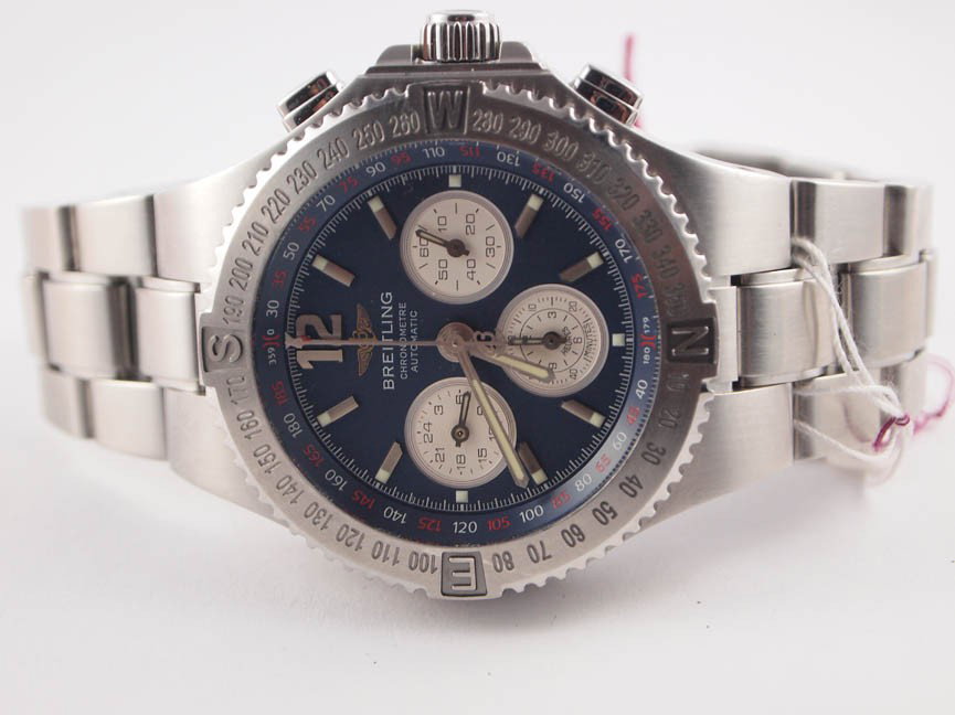 Breitling Mens SS Chronograph.: Breitling Mens Stainless Steel Chronograph. Large Size. Automatic Movement. Deployment Buckle. Swiss Made. Beautiful Condition.