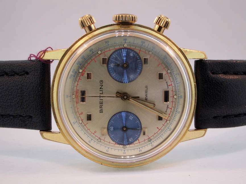 Breitling Mens Vintage Chronograph.: Breitling Mens Vintage Chronograph. Breitling, Mens, Vintage, Chronograph, Leather Strap, Swiss Made, Pre-Owned, Beautiful Condition
