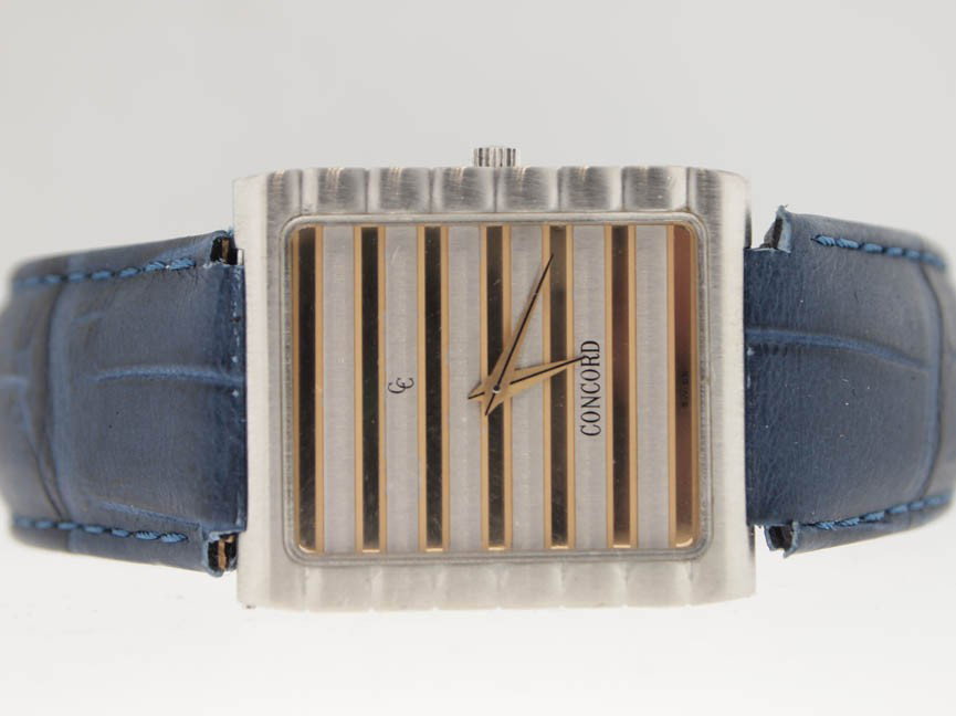 Concord Mens Stainless Steel Watch. Leather Strap.: Concord Mens Stainless Steel Watch. Leather Strap. Concord, Mens, Stainless Steel, Leather Strap, Deployment Buckle, Swiss Made, Beautiful Condition, Pre-Owned.