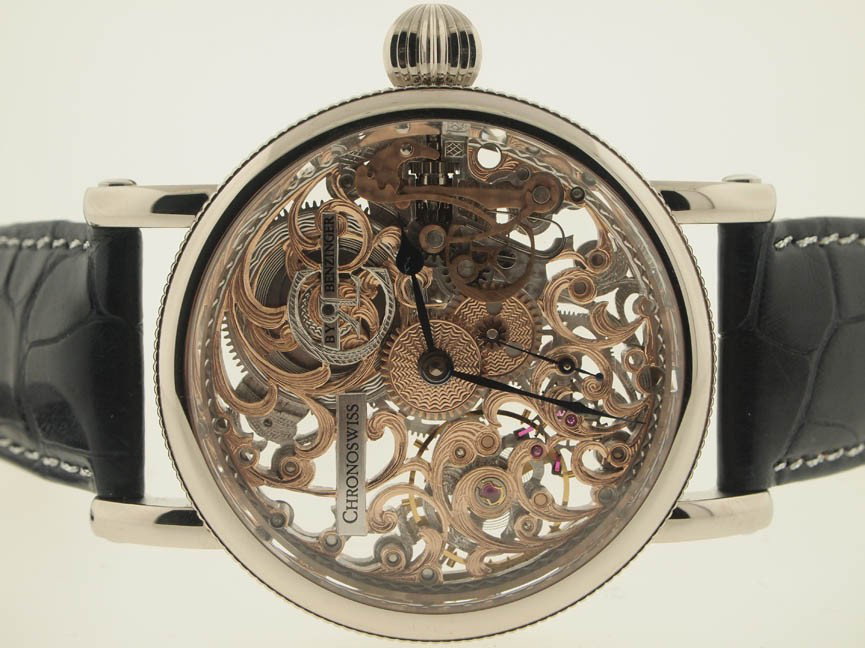 Chronoswiss NEW 18k WG LE Zeitzeichen $47k Retail.: Chronoswiss NEW 18k WG LE Zeitzeichen $47k Retail. Chronoswiss, Mens, 18k White Gold, LIMITED EDITION #4 of 10, Zeitzeichen, BRAND NEW UNWORN, $47,000 Retail, Box/Papers, Skeleton Front and Back, Swis