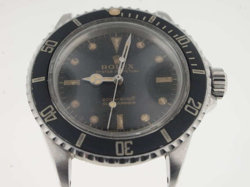 Rolex Mens SS Submariner Gilt Dial. Circa 1964.: Rolex Mens SS Submariner Gilt Dial. Circa 1964. Rolex, Mens, Stainless Steel, Oyster Perpetual, Submariner, Vintage Circa 1964, 5512, Gilt Dial, Automatic Movement, Swiss Made.