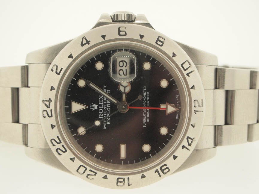 Rolex Mens SS Explorer II. Circa 90s.: Rolex Mens SS Explorer II. Circa 90s. Rolex, Mens, Stainless Steel, Oyster Perpetual, Explorer II (2), Circa 1990s, Date, Automatic, Deployment Buckle, Swiss Made.