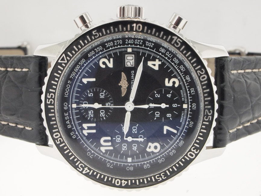 Breitling Mens SS Aviastar Chronograph.: Breitling Mens SS Aviastar Chronograph. Breitling, Mens, Stainless Steel, Aviastar, Chronograph, Automatic, Deployment Buckle, Date, Swiss Made.