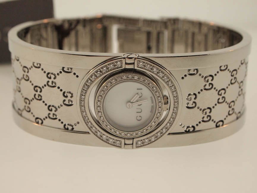 Gucci Ladies SS Bangle Watch. New.: Gucci Ladies SS Bangle Watch. New. Gucci, Ladies, Stainless Steel, Bangle, New, Swiss Made.