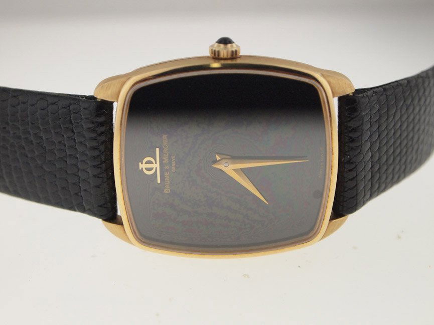 baume & mercier 18k gold mens watch