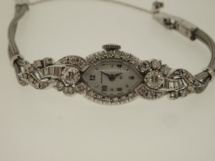 Hamilton Ladies 14k Vintage Diamond Watch. 48 Diamonds. Sep 09, 2012