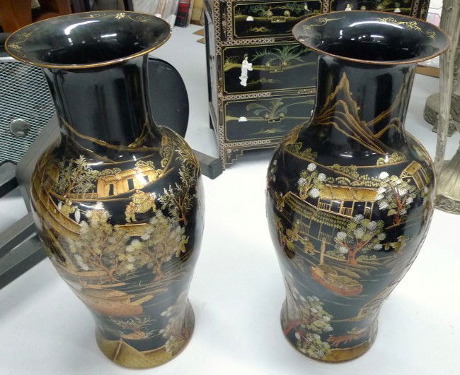 36: Large Oriental Vases
