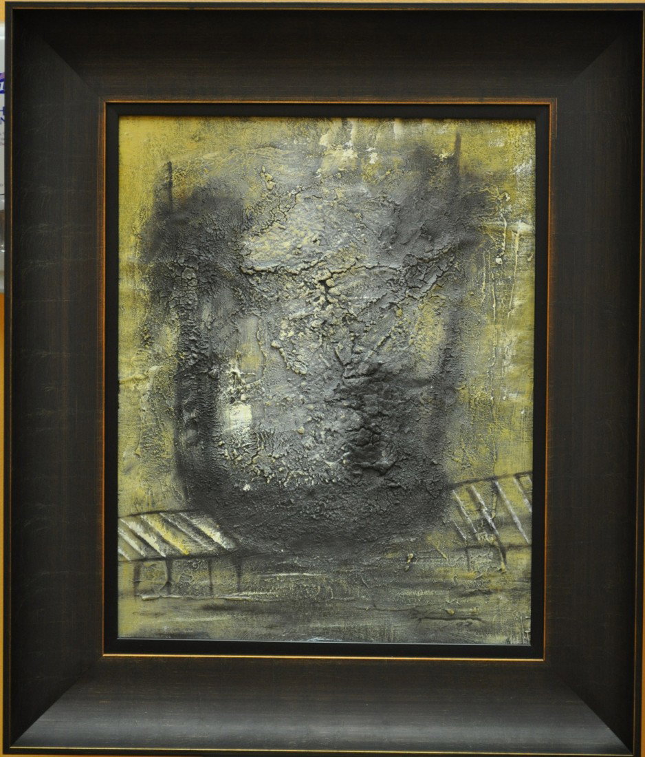 AGUSTIN BEJARANO CUBAN OIL ON CANVAS: FRAMED AGUSTIN BEJARANO CUBAN, OIL ON CANVAS WITH CERTIFICATE, 14.75" X 18.5', WITH FRAME 26" X 22'