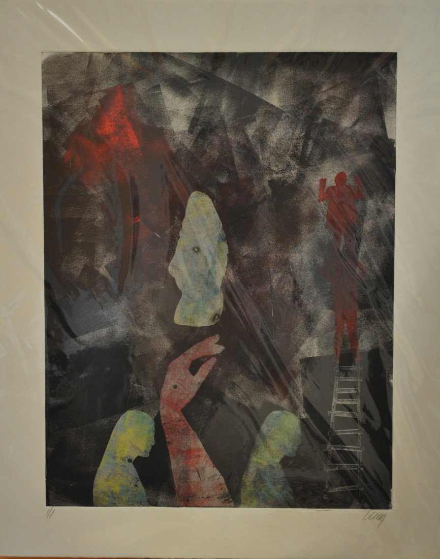 JUAN LARA CUBAN MONOPRINT: JUAN LARA CUBAN MONOPRINT, 22" X 18"