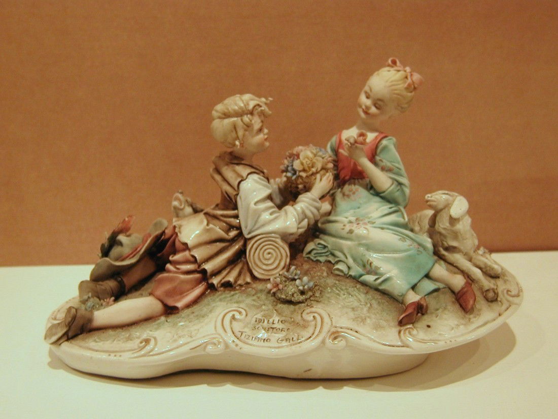 Tiziano Galli Capodimonte Idilio Scultore: Tiziano Galli Capodimonte Idilio Scultore