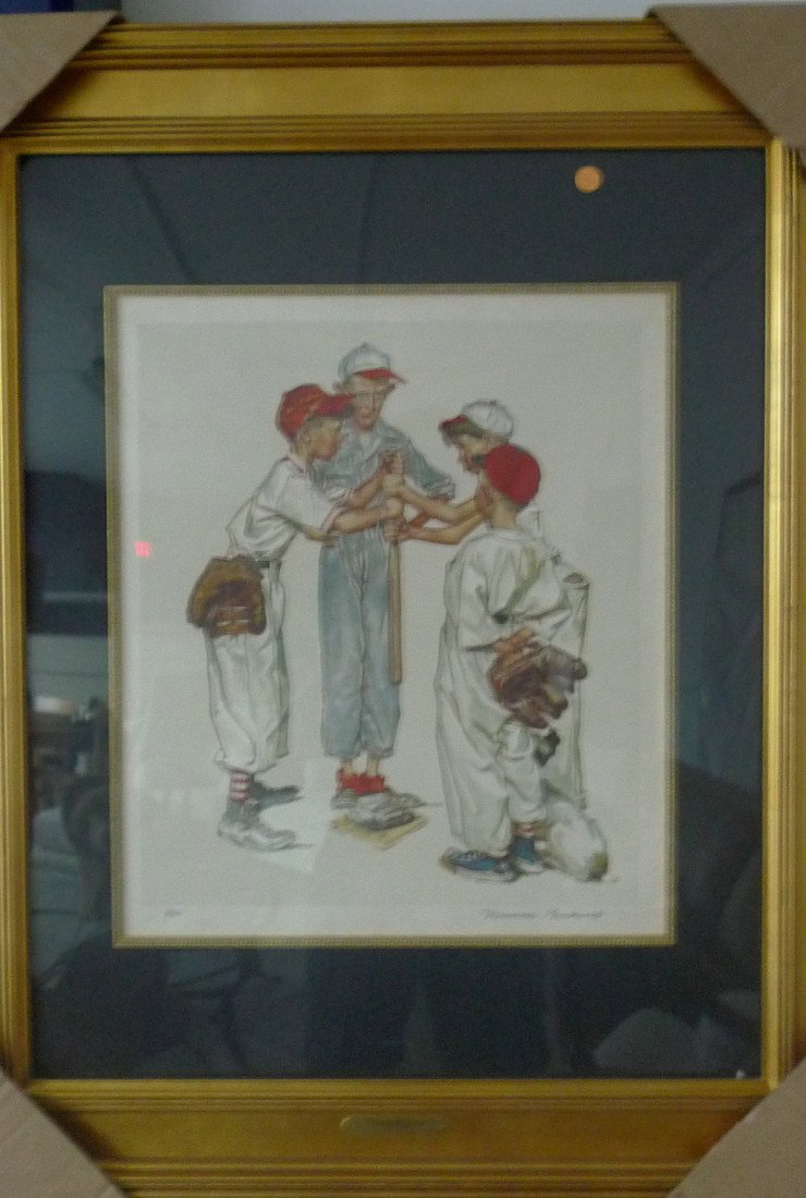 Norman Rockwell: "Choosin up" Framed Lithograph, comes complete with COA
