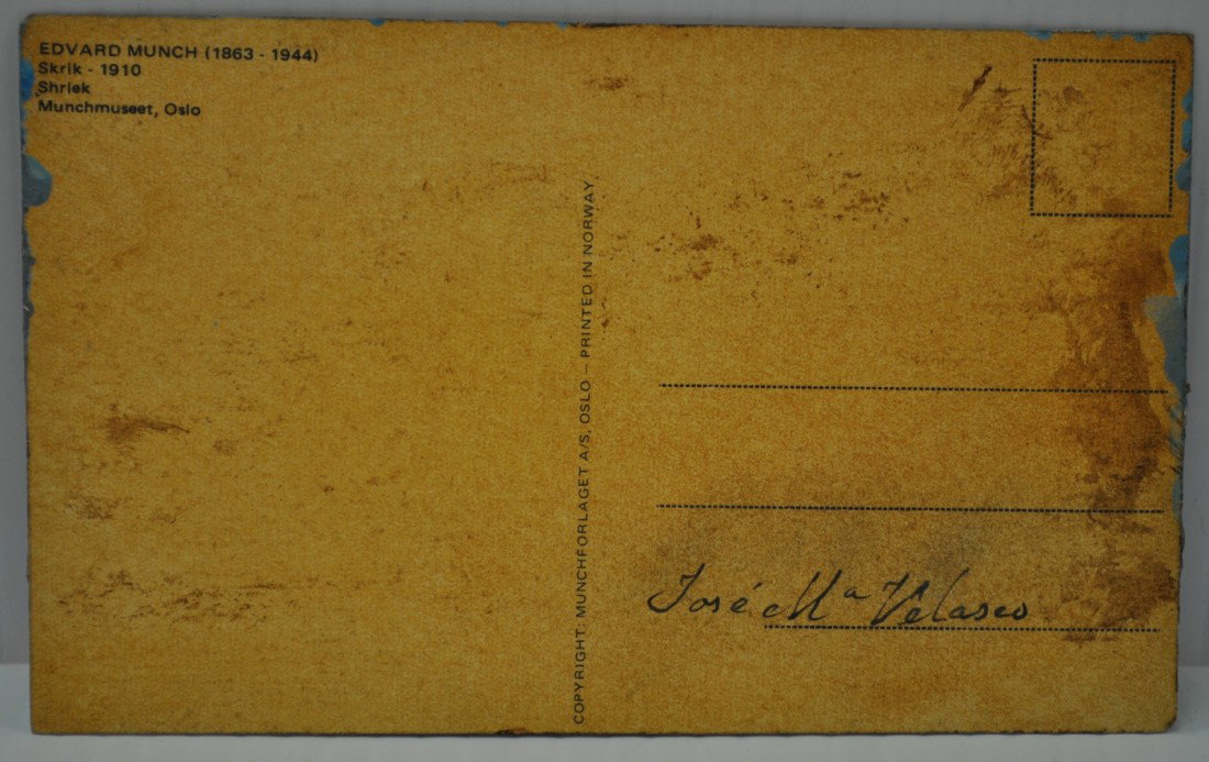 JOSE MARIA VELASCO MEXICAN OIL ON POSTCARD - 2