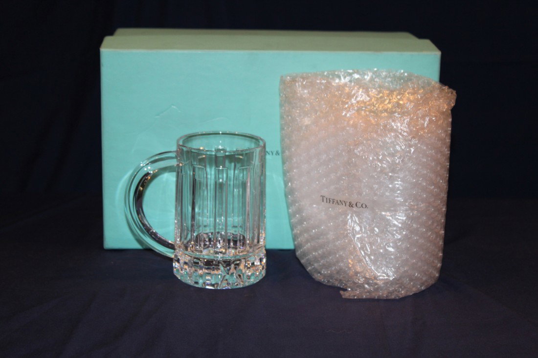 tiffany crystal beer mug