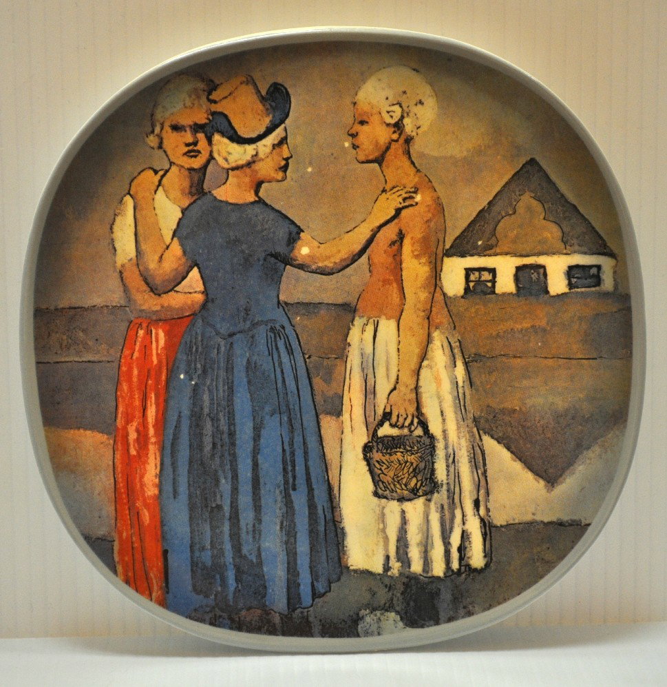 Vintage 1973 Pablo Picasso Limited Edition Collect: Vintage 1973 Pablo Picasso 'THREE DUTCH WOMEN 1905" LIMITED EDITION Collector Plate 8.75 IN X 8.75 IN