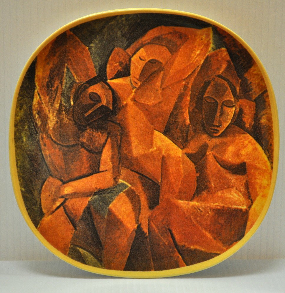 Vintage 1973 Pablo Picasso Limited Edition Collect: Vintage 1973 Pablo Picasso "THREE WOMEN 1908" LIMITED EDITION Collector Plate 8.75 IN X 8.75 IN