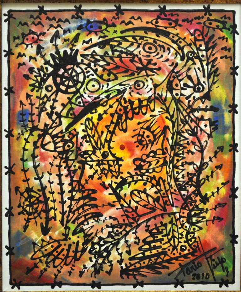 DARIO VIEJO (CUBAN) GICLEE: DARIO VIEJO (CUBAN) GICLEE ON CANVASSIGNED BY ARTIST 8" X 9.75"