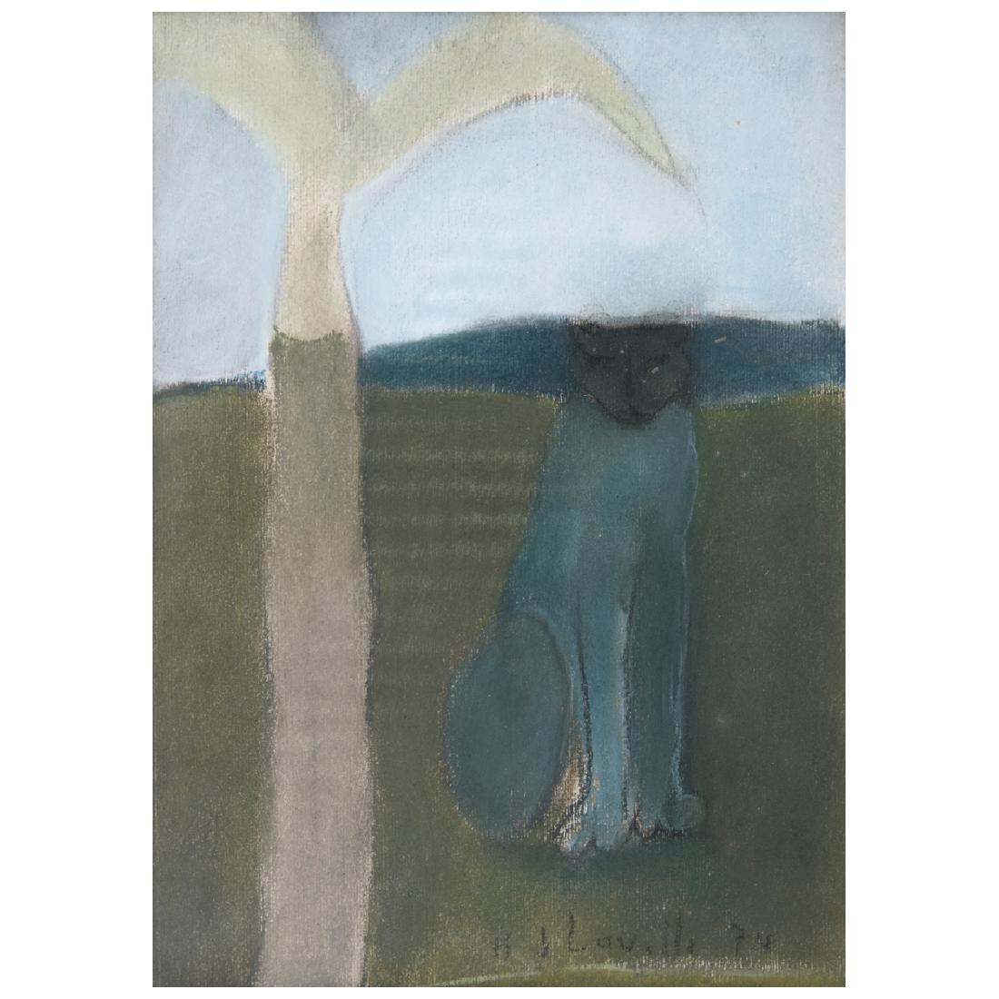 JOY LAVILLE, Untitled, Signed and dated 74, Pastel on: JOY LAVILLE, Untitled, Signed and dated 74, Pastel on paper, 24.5 x 17.5 cm / 9.6 x 6.8 inches