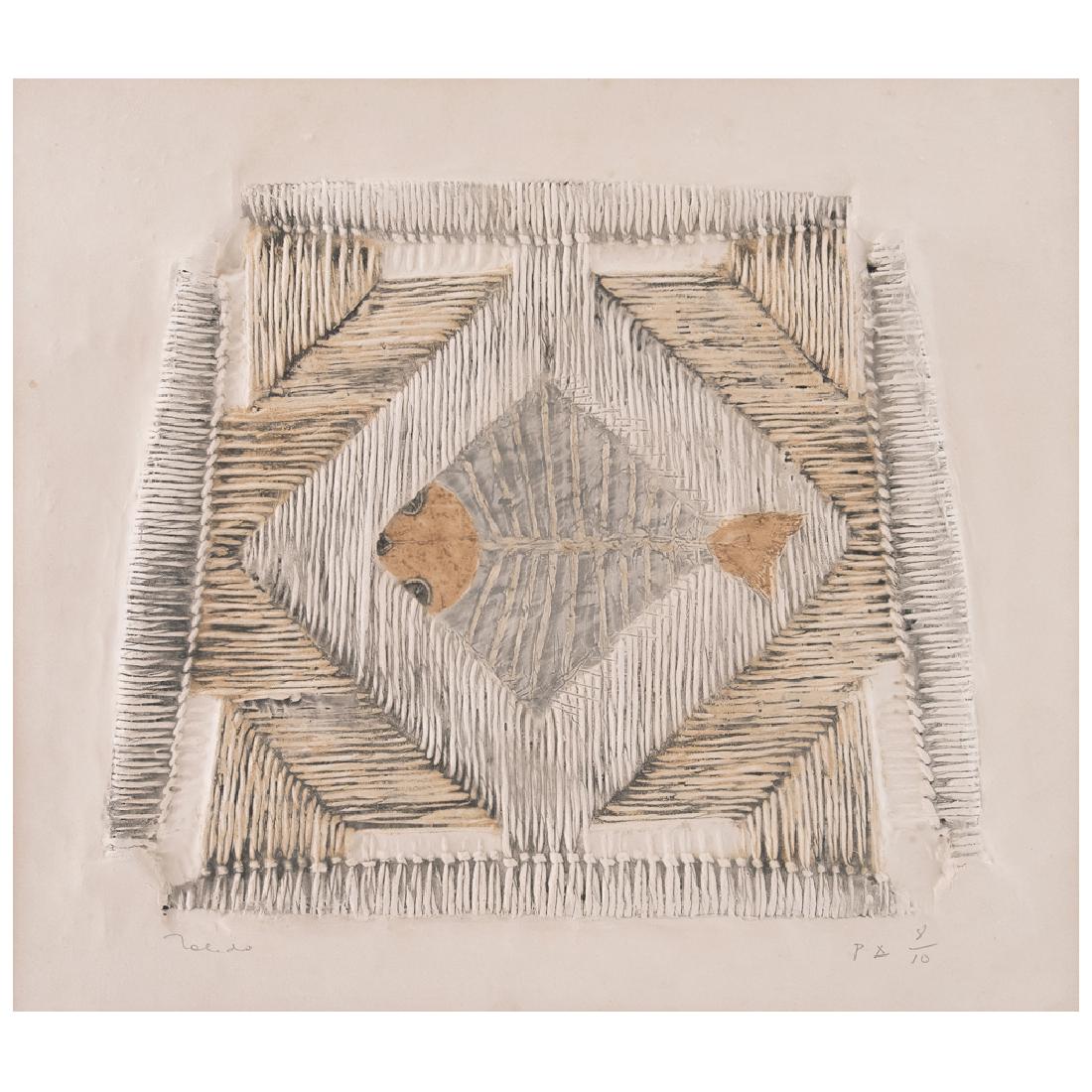 FRANCISCO TOLEDO, Untitled, Signed, Polychrome relief (1 of 1)