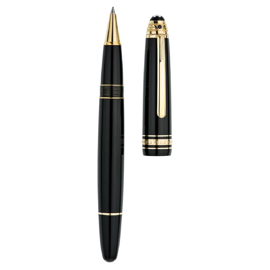A MONTBLANC MEISTERSTUCK COLECCIÃ“N SIGNATURE FOR GOOD: A MONTBLANC MEISTERSTUCK COLECCIÃ“N SIGNATURE FOR GOOD 2009 rollerball pen. Resin and gold plate.