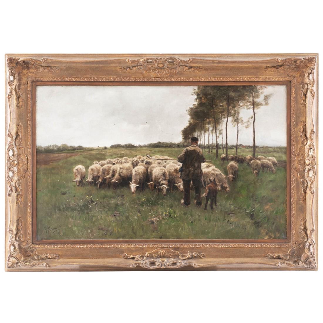 ANTON MAUVE (NETHERLANDS, 1838-1888). SHEPHERD WITH (1 of 1)