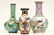 32: Three oriental vases