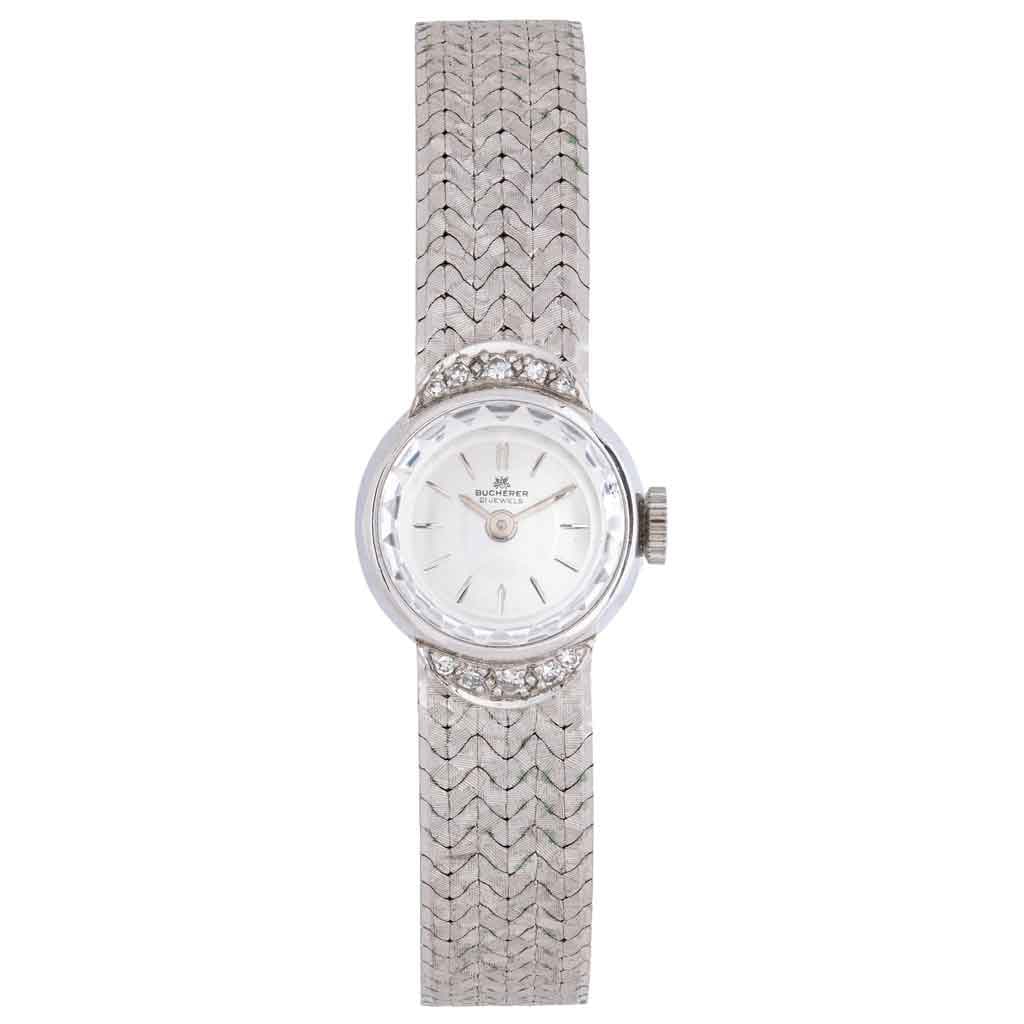 RELOJ BUCHERER LADY CON DIAMANTES EN ORO BLANCO DE 18K Movimiento: manual.: RELOJ BUCHERER LADY CON DIAMANTES EN ORO BLANCO DE 18K Movimiento: manual.