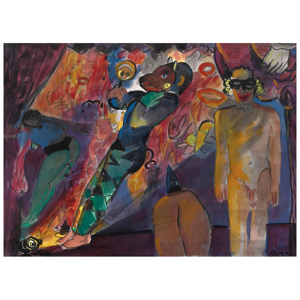 ROBERTO GIL DE MONTES(Guadalajara, Jalisco, 1950 - )   Sin título Firmada y fechada 90Acuarela (1 of 1)